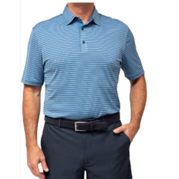 LIKE NEW! Greg Norman Freedom Micro Pique Stripe Polo - Picture 2 of 12